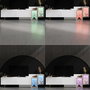 Hanah Home Tenon Soporte para TV Blanco y Dorado con Luz LED
